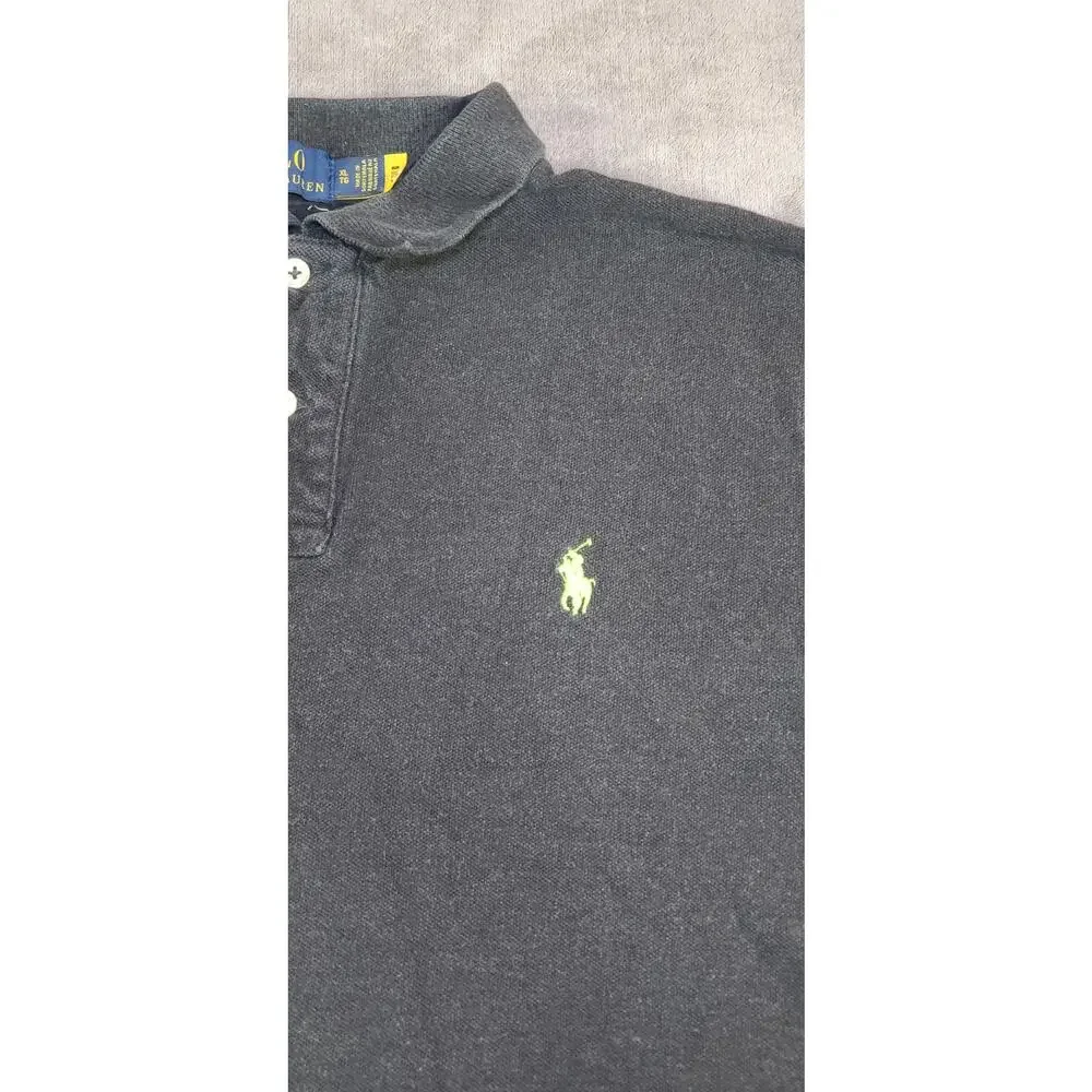 Polo Ralph Lauren Shirt Men's Sz XL Gray Custom Slim Fit Short Sleeve Za3-56